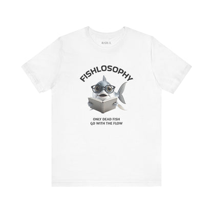 Fishlosophy Unisex Jersey Maglietta a maniche corte – Le profondità dell'oceano non sono per i deboli di cuore.