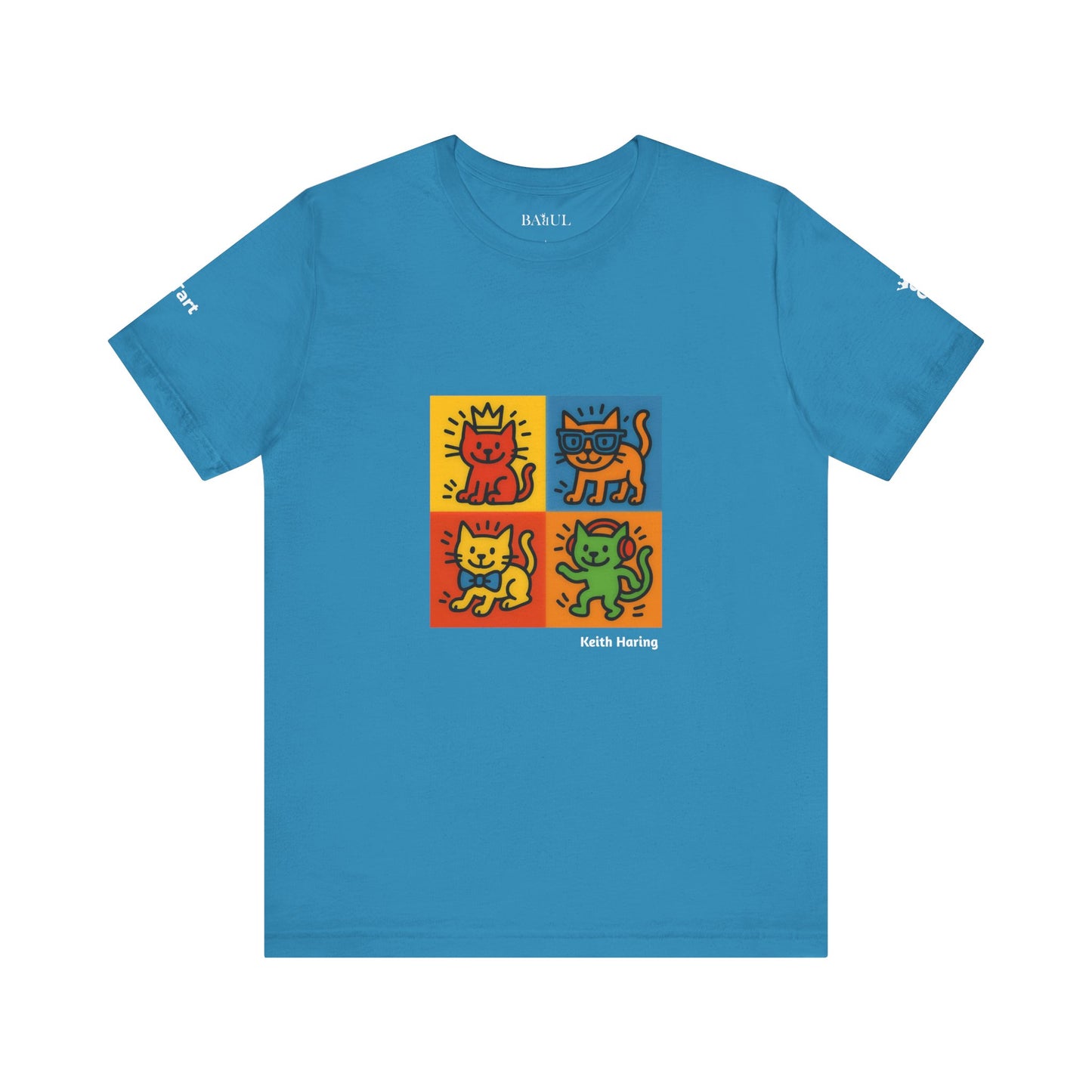 T-shirt unisex CATART - KEITH HARING - Un dipinto iconico rivisitato con i gatti