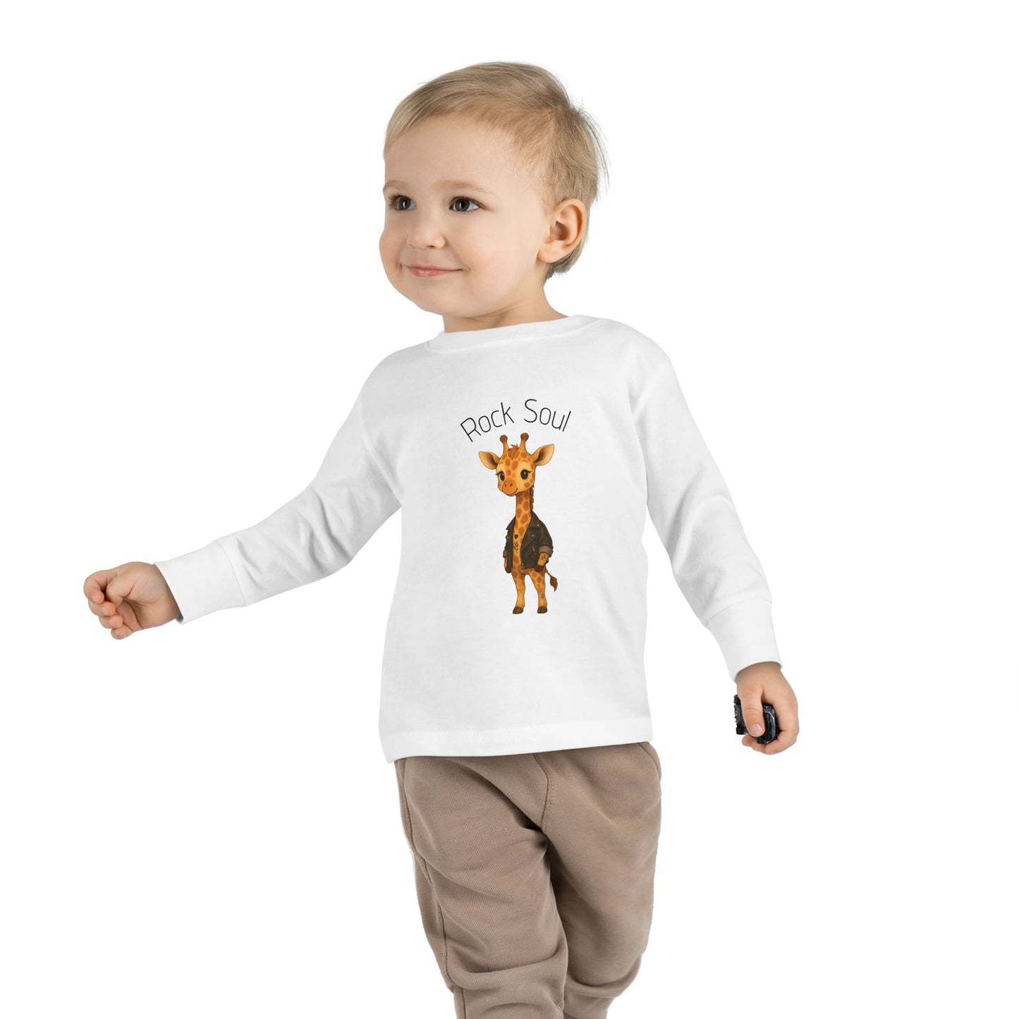 Magliette Rock Soul per bambini - Giraffa - Animali dolci con un ritmo ribelle