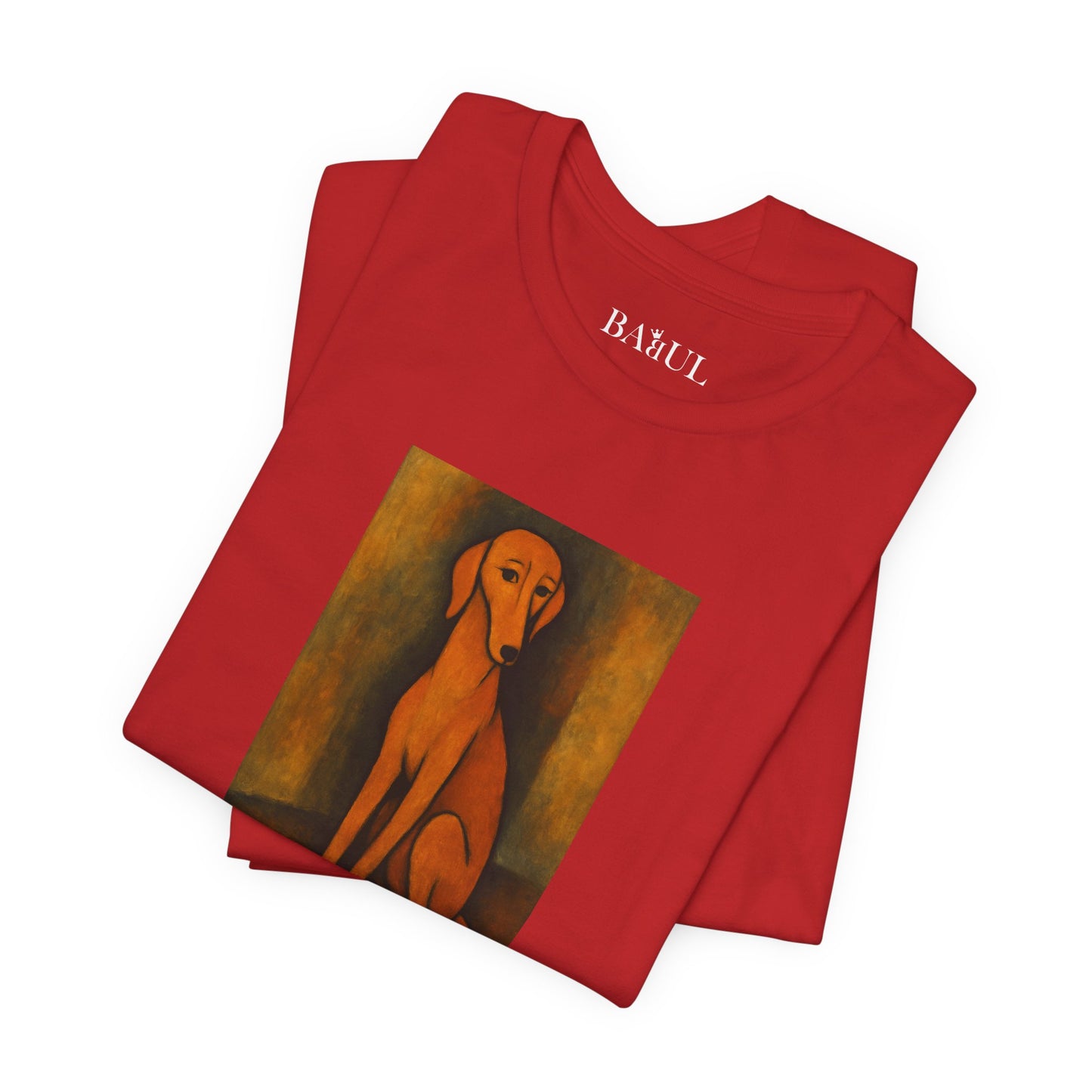 Unisex T-Shirt con cane DOGART  - MODIGLIANI - Un dipinto iconico rivisitato con i cani
