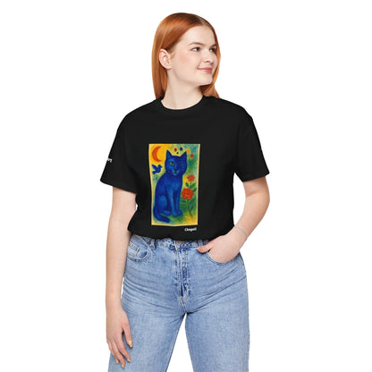 T-shirt unisex CATART - MARC CHAGALL - Un dipinto iconico rivisitato con i gatti