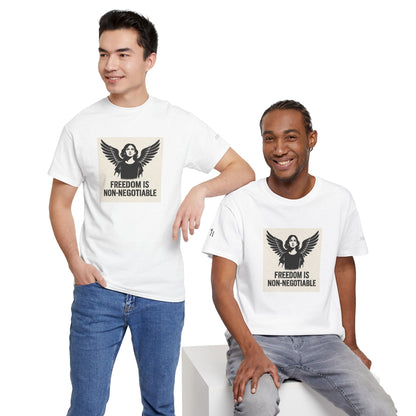 Rebel Graphic Tee - Unisex Heavy Cotton T-Shirt for the Wild at Heart. Rebel Tees, Born to Be Worn - FREEDOM IS NON-NEGOTIABLE