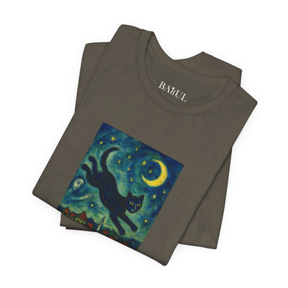 T-shirt unisex CATART - MARC CHAGALL - Un dipinto iconico rivisitato con i gatti