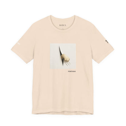 T-shirt unisex CATART - FONTANA - Un dipinto iconico rivisitato con i gatti