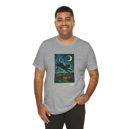 T-shirt unisex CATART - MARC CHAGALL - Un dipinto iconico rivisitato con i gatti