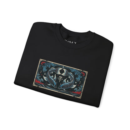 Pesci - Felpa Zodiaco Gotico, grafica in Blu