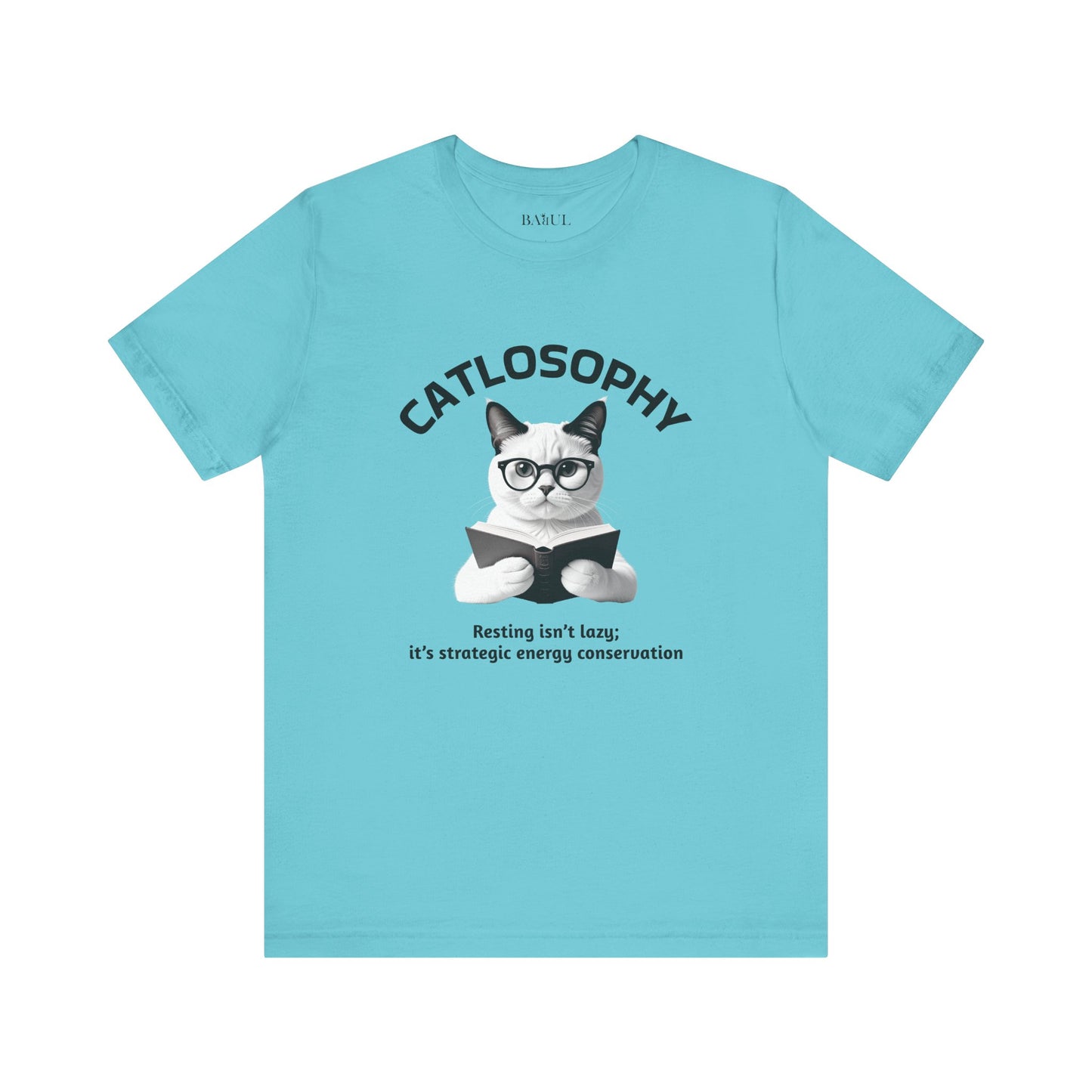 Catlosophy Unisex Jersey Maglietta a maniche corte – Design "Riposare non è pigrizia"