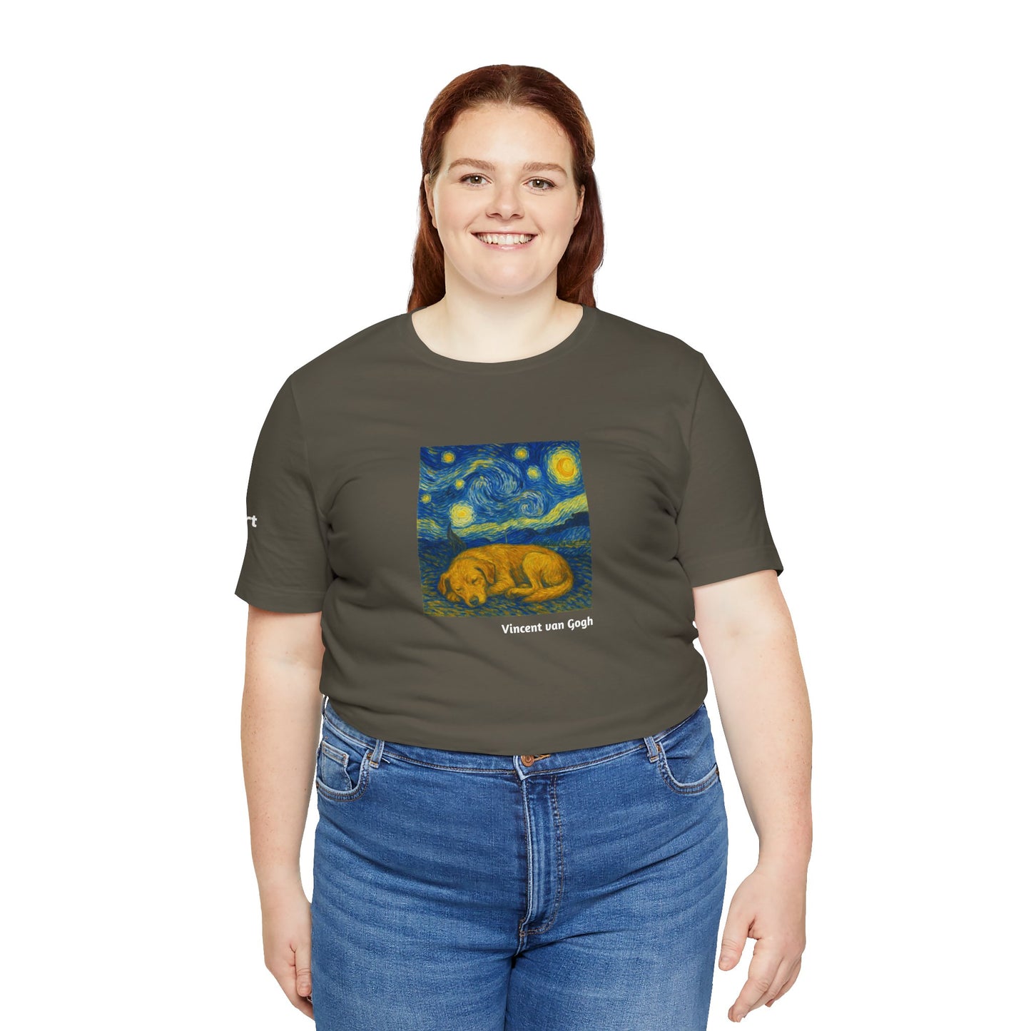 Unisex T-Shirt con cane DOGART  - VAN GOGH - Un dipinto iconico rivisitato con i cani