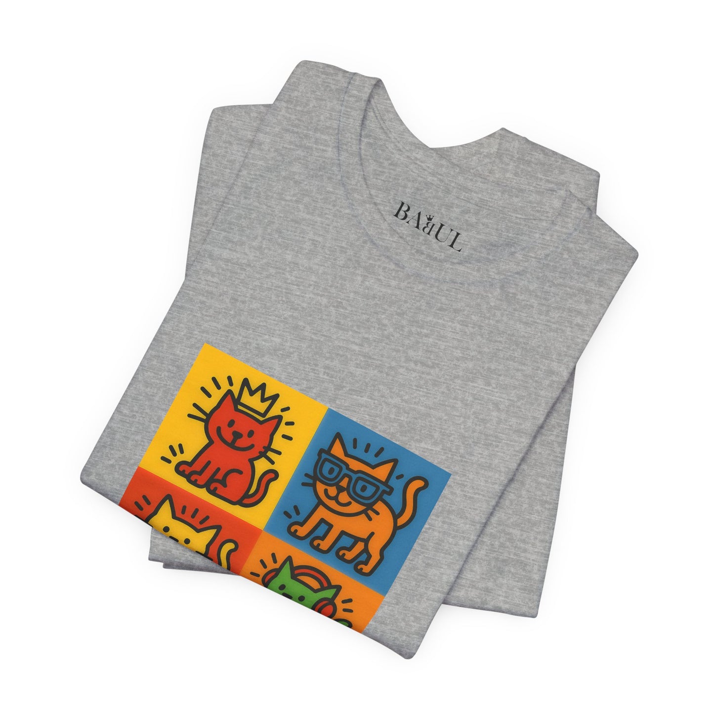 T-shirt unisex CATART - KEITH HARING - Un dipinto iconico rivisitato con i gatti