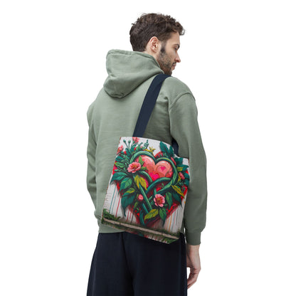 Artistic Surge - Eco-Friendly Canvas Tote Bag - HEARTS OF LOVE