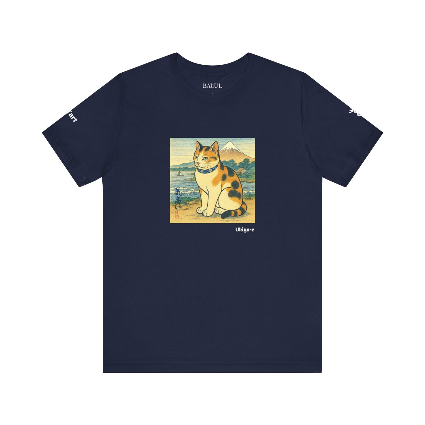 T-Shirt unisex CATART - Stile artistico giapponese UKIYO-E - Pittura iconica rivisitata con i gatti