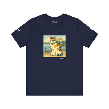 T-Shirt unisex CATART - Stile artistico giapponese UKIYO-E - Pittura iconica rivisitata con i gatti