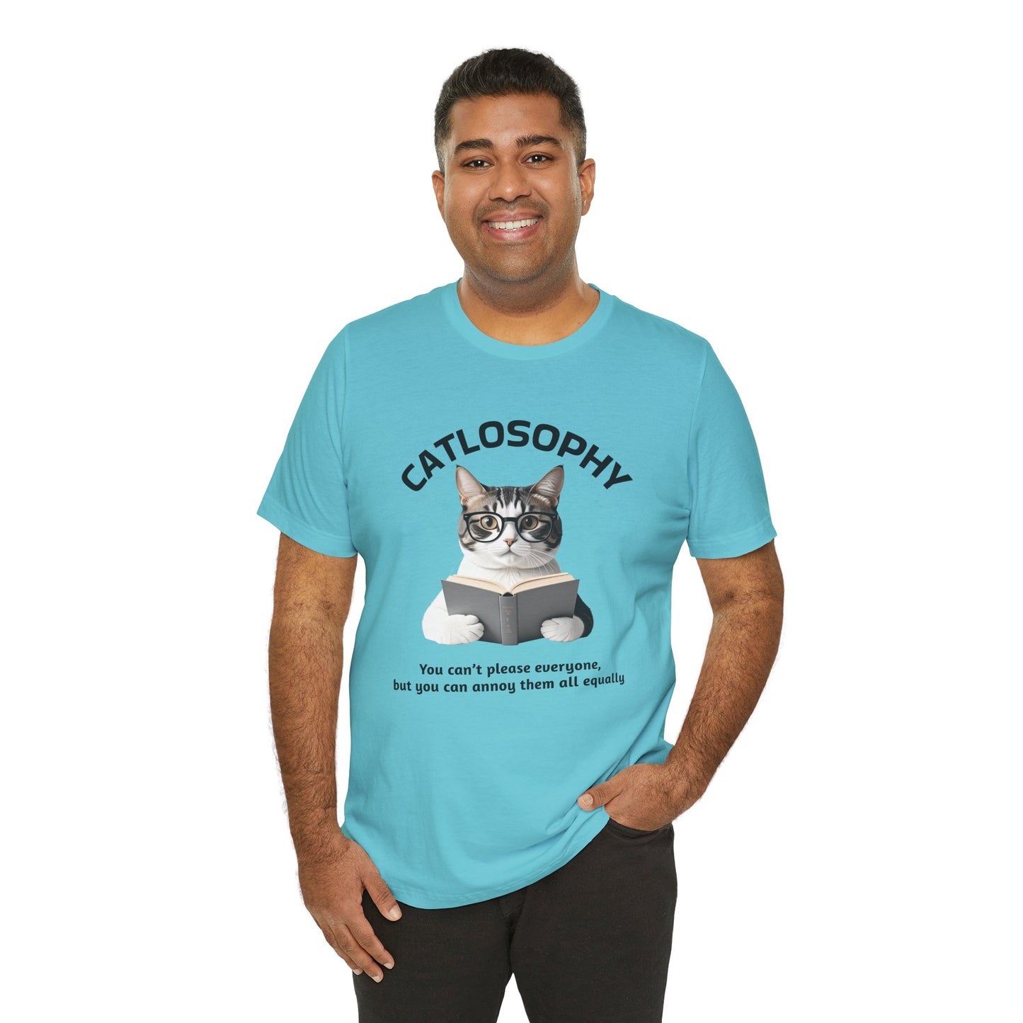 Catlosophy Unisex Jersey Maglietta a maniche corte – Design "Non puoi accontentare tutti"