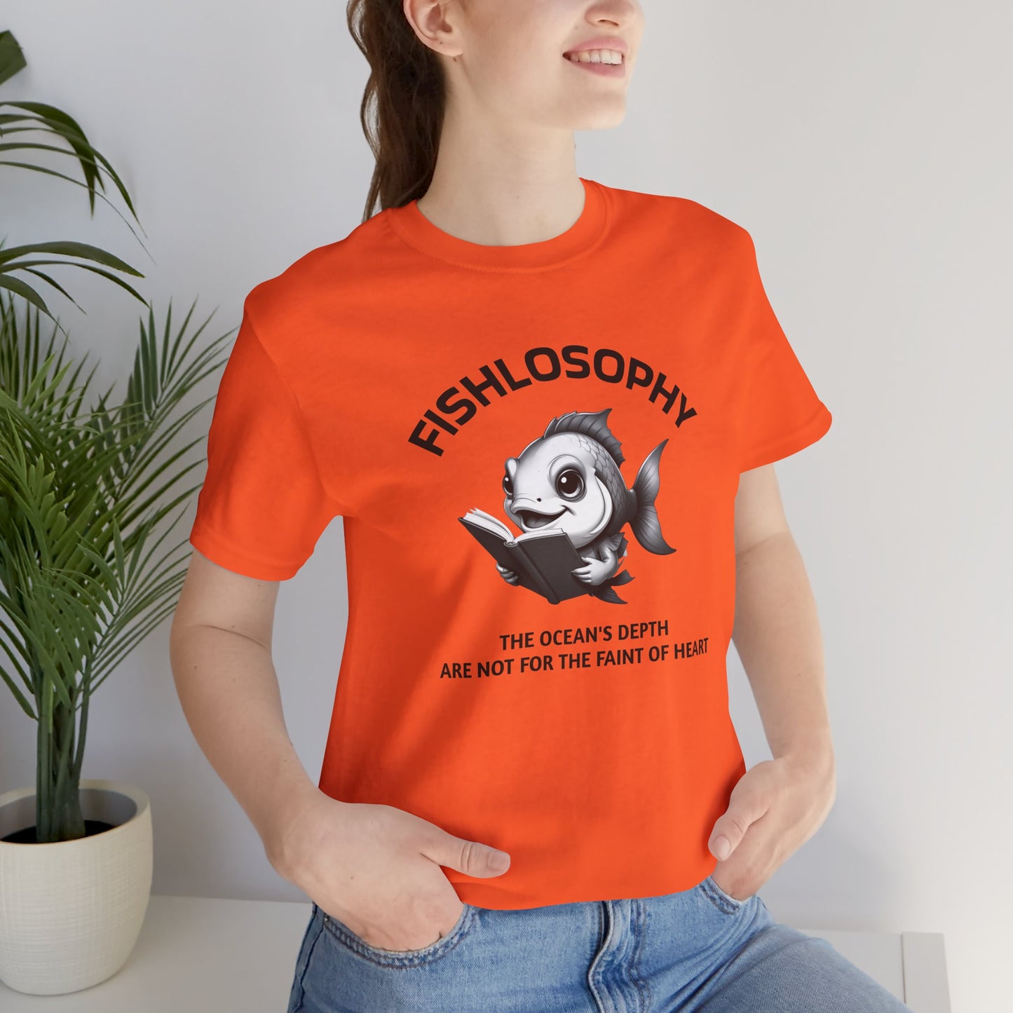 Fishlosophy Unisex Jersey Maglietta a maniche corte – Vedi la vastità anche in piccoli spazi.