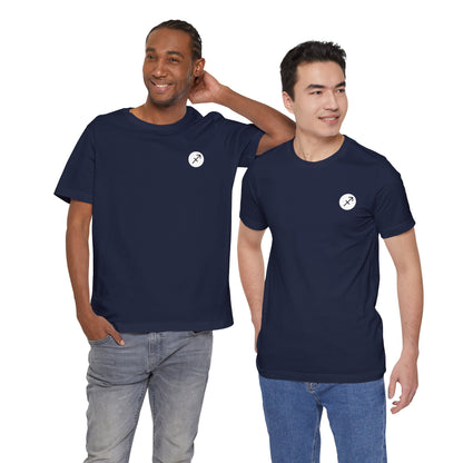Sagittario - Zodiaco gotico, maglietta con grafica rossa sul retro. Zodiaco nell'ombra