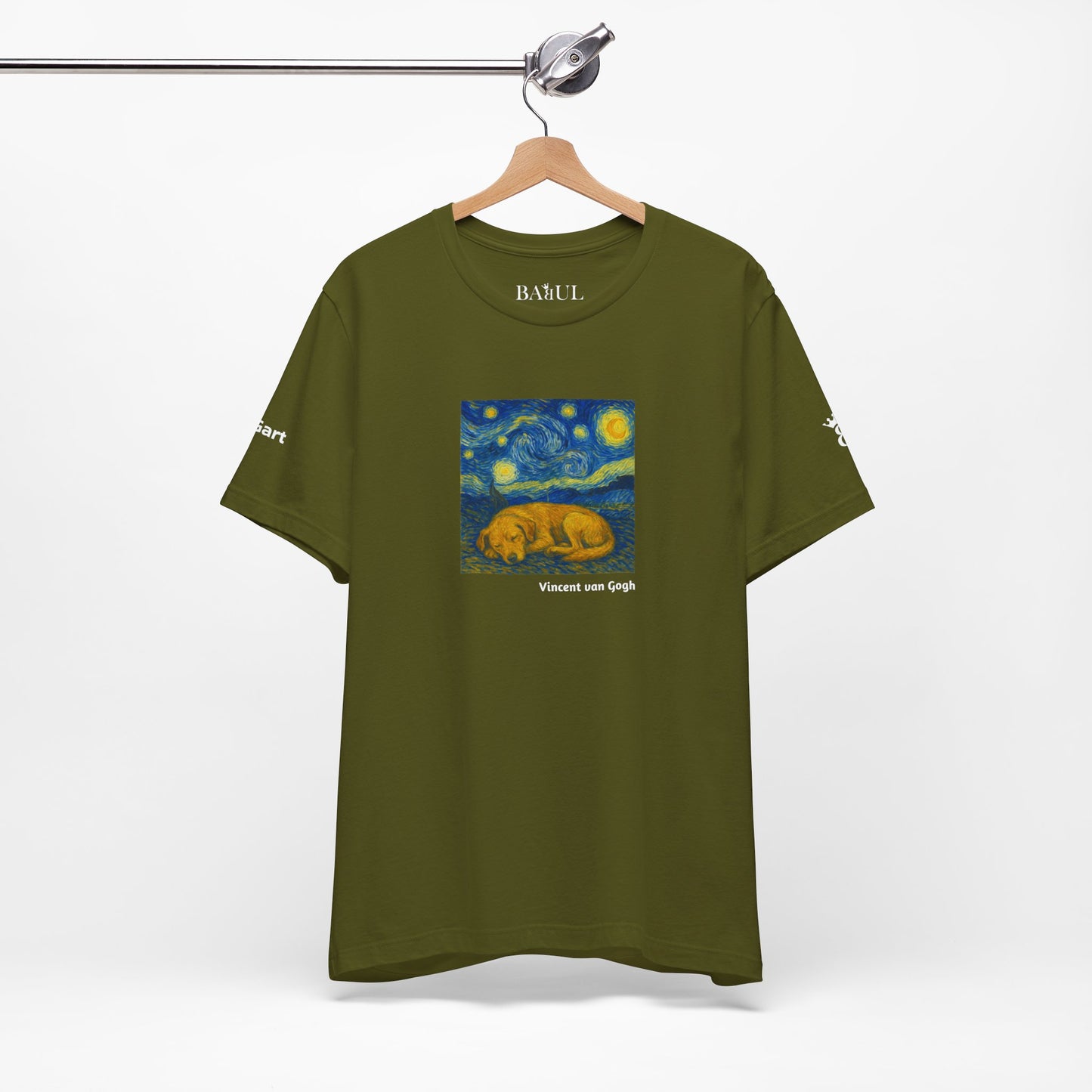 Unisex T-Shirt con cane DOGART  - VAN GOGH - Un dipinto iconico rivisitato con i cani