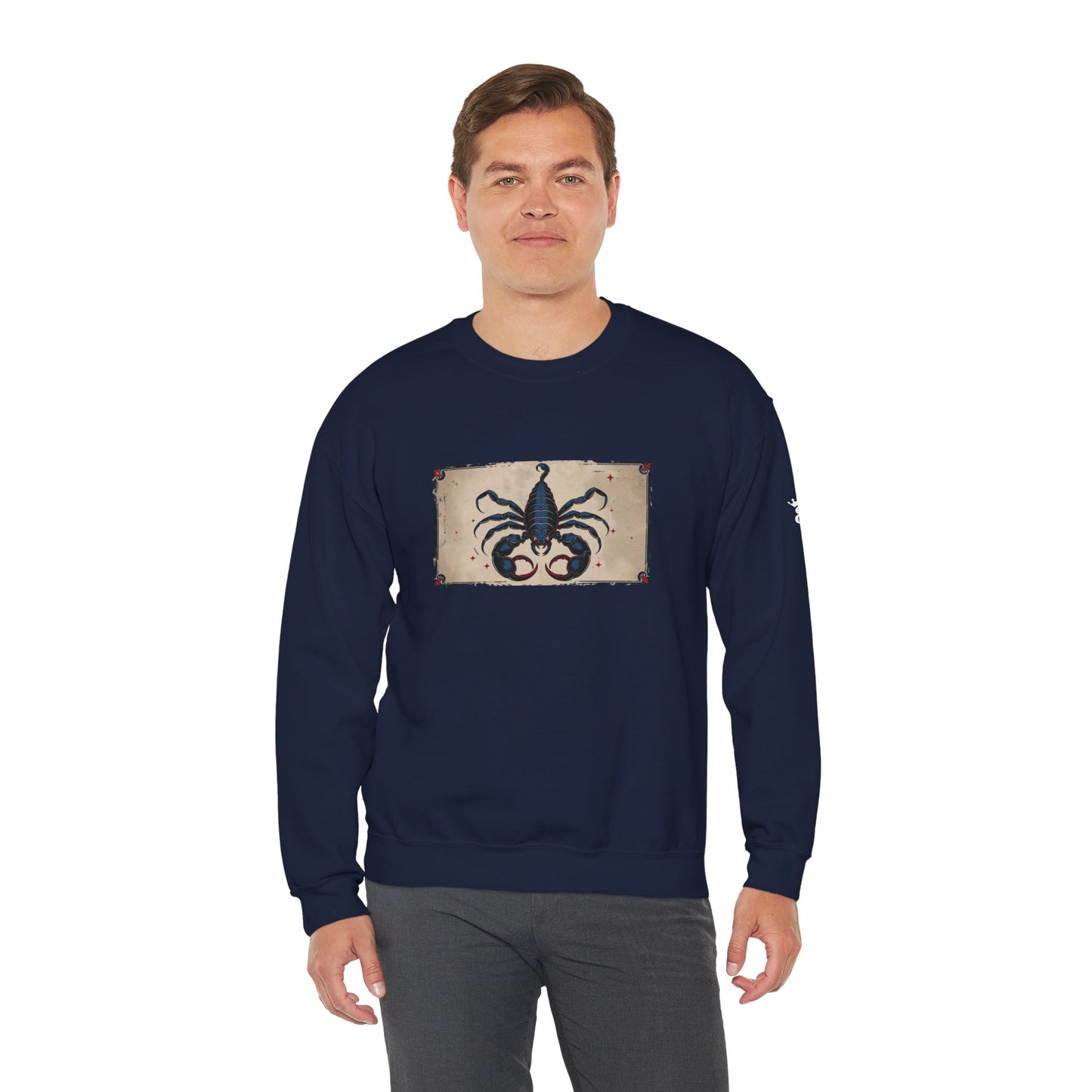 Scorpione - Felpa Zodiaco Gotico, grafica in Blu
