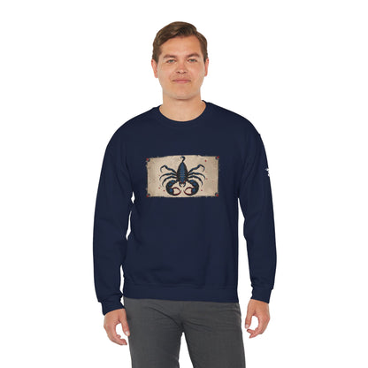 Scorpione - Felpa Zodiaco Gotico, grafica in Blu