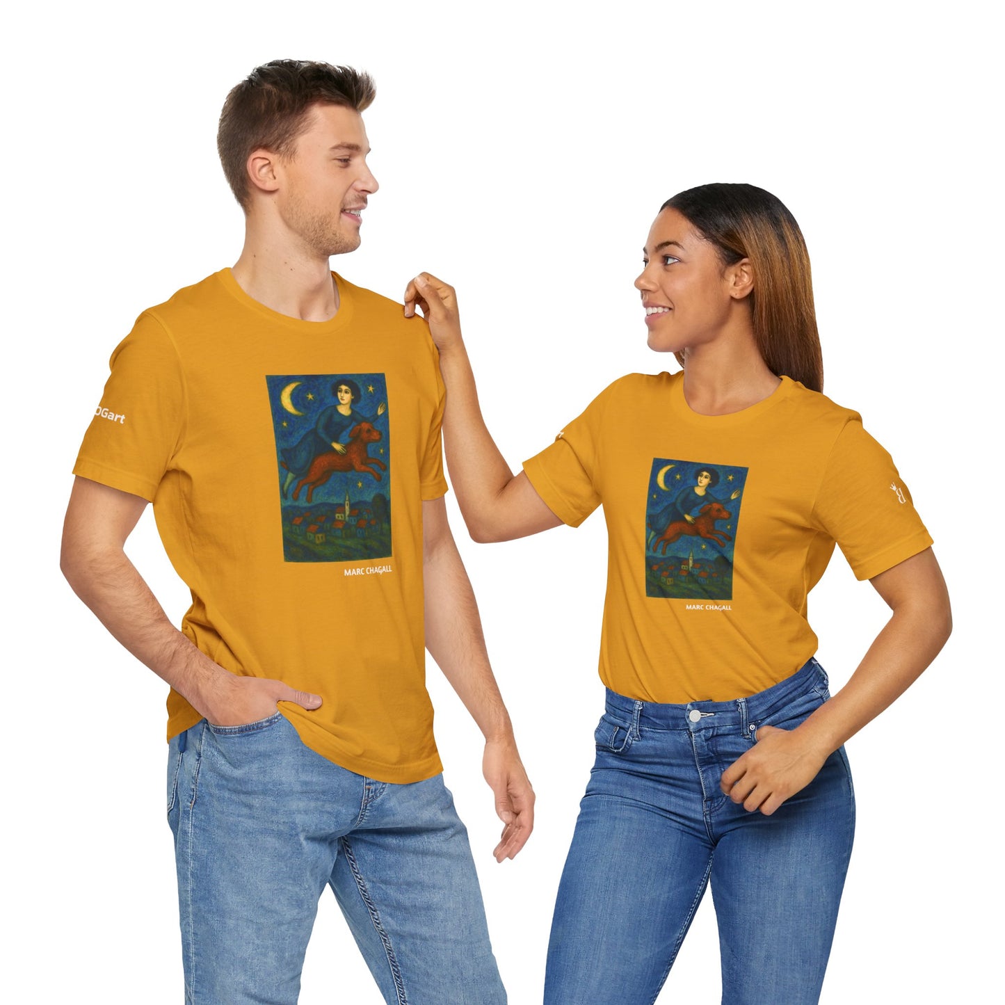 T-Shirt unisex  DOGART - MARC CHAGALL - Un dipinto iconico rivisitato con i cani