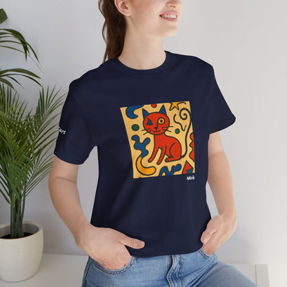 T-shirt unisex CATART - MIRO - Dipinto iconico rivisitato con i gatti