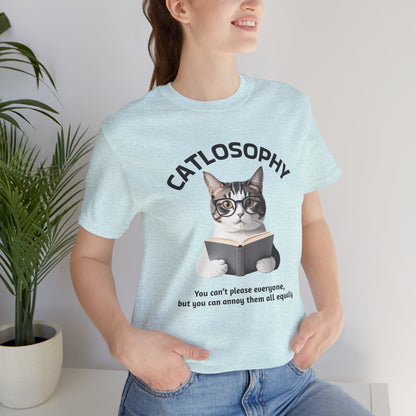 Catlosophy Unisex Jersey Maglietta a maniche corte – Design "Non puoi accontentare tutti"