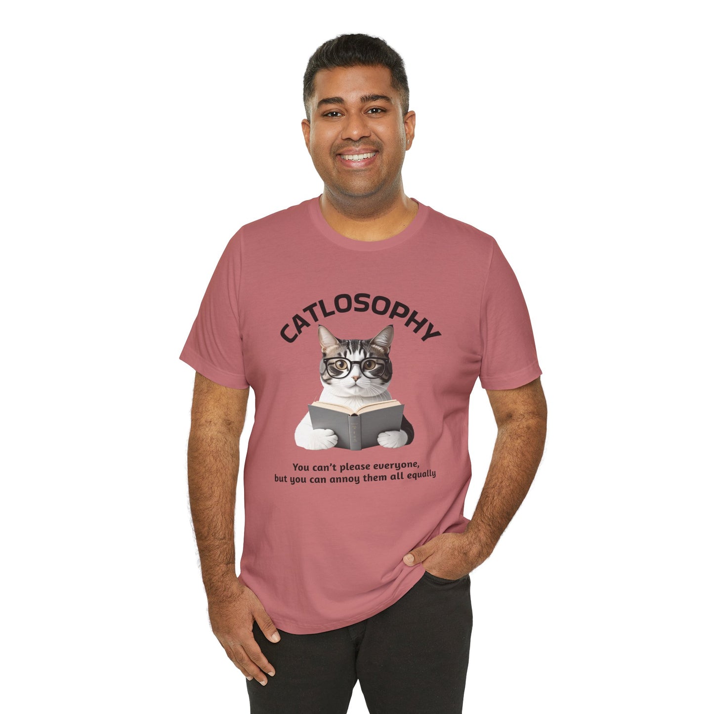 Catlosophy Unisex Jersey Maglietta a maniche corte – Design "Non puoi accontentare tutti"