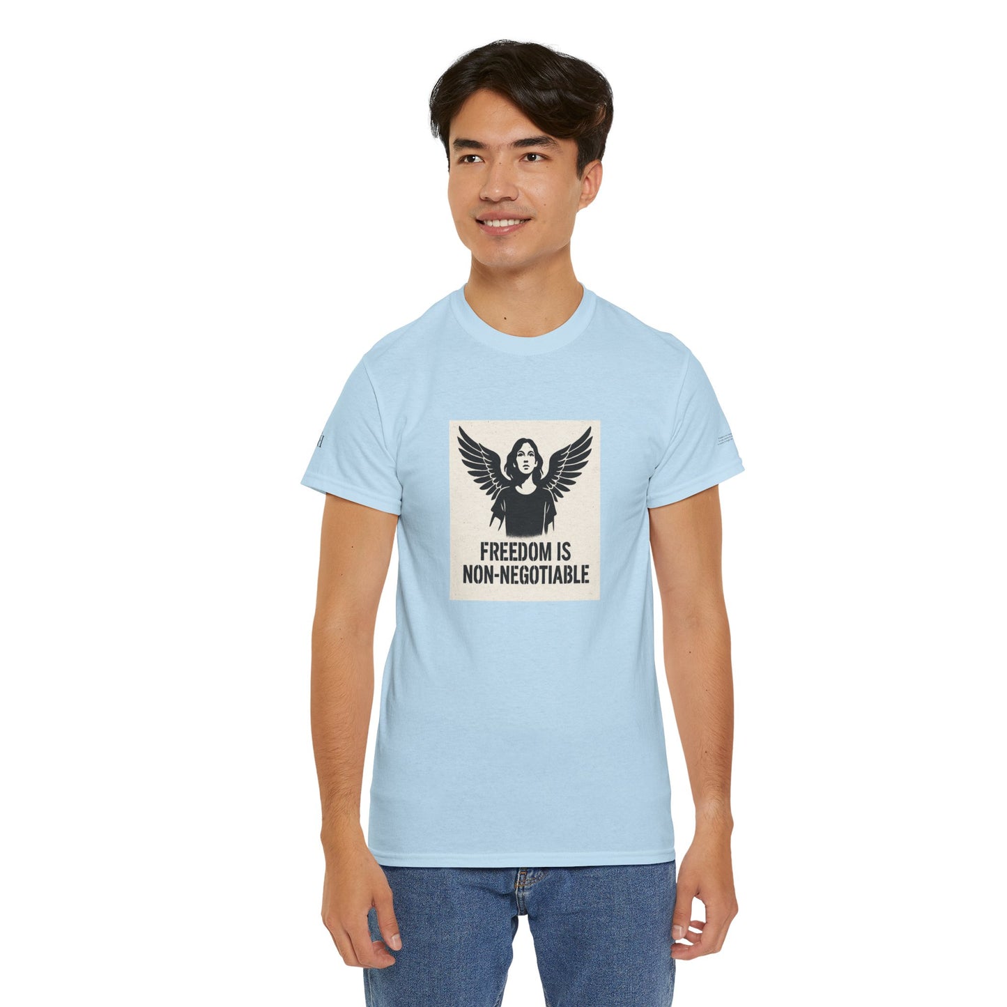 Rebel Graphic Tee - Unisex Heavy Cotton T-Shirt for the Wild at Heart. Rebel Tees, Born to Be Worn - FREEDOM IS NON-NEGOTIABLE