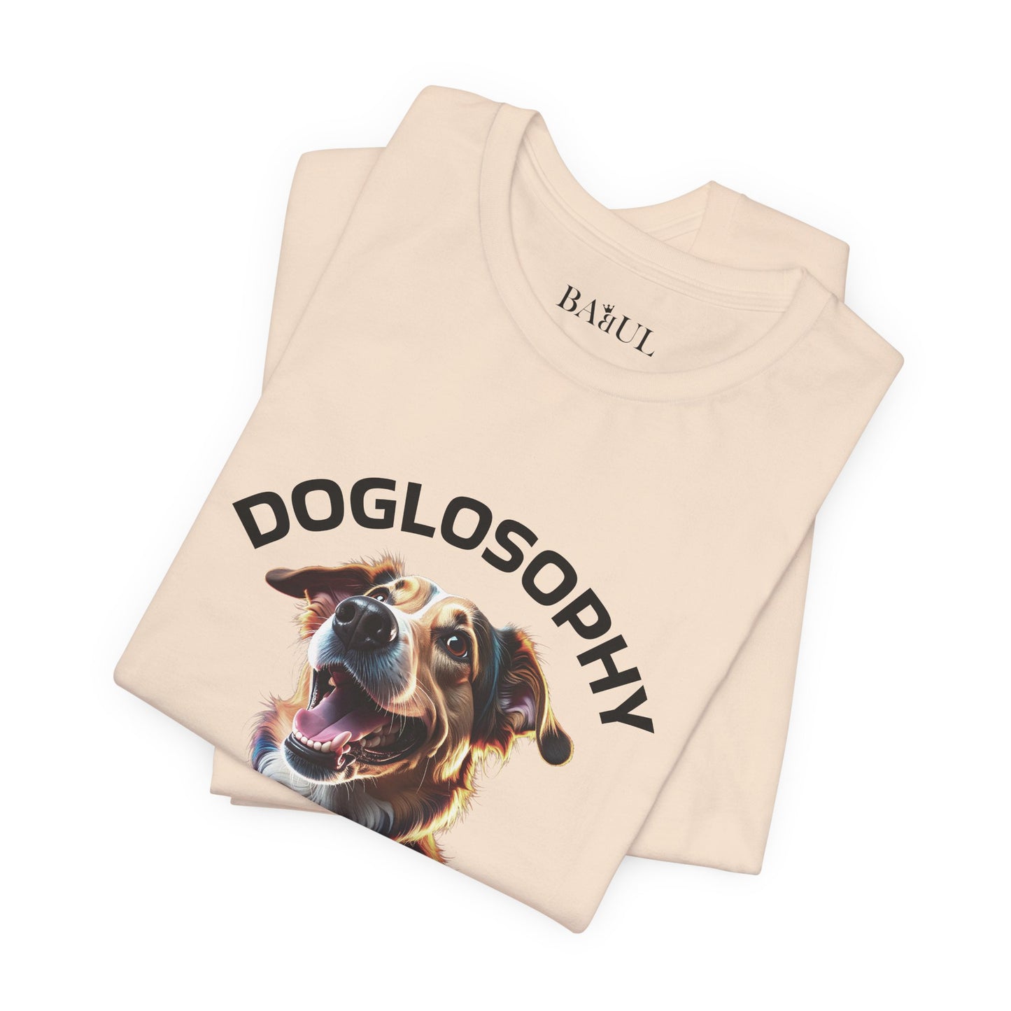 Maglietta a maniche corte unisex Doglosophy – Design "I Cani ci ricordano che ogni giorno c'è tempo per giocare, per amare e per fare un pò di confusione"
