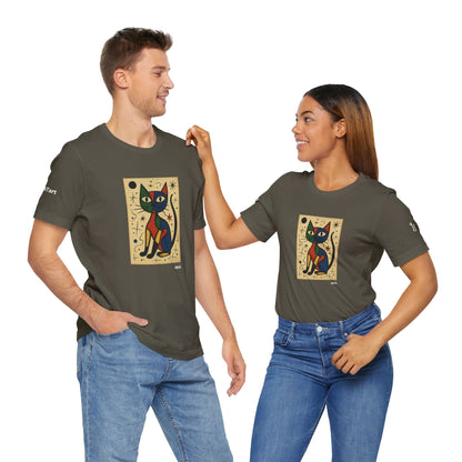 T-shirt unisex CATART - MIRO - Dipinto iconico rivisitato con i gatti