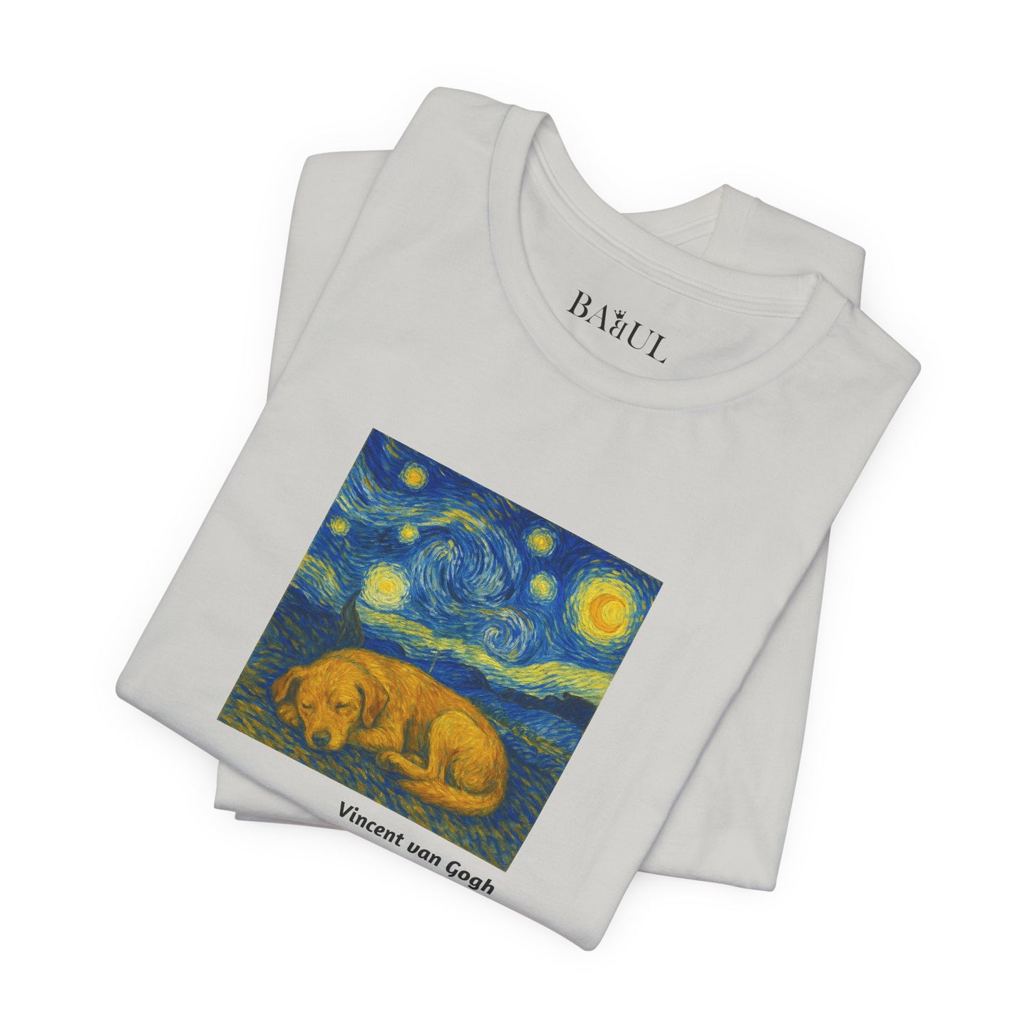 Unisex T-Shirt con cane DOGART  - VAN GOGH - Un dipinto iconico rivisitato con i cani