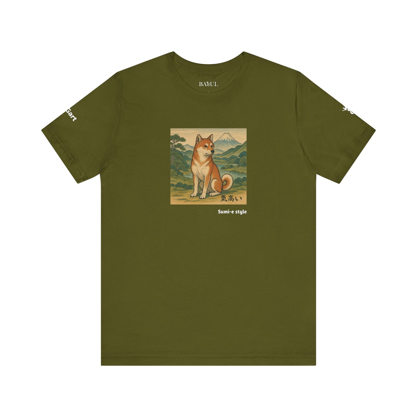 Unisex T-Shirt con cane DOGART - STILE SUMI-E - Dipinto iconico rivisitato con i cani