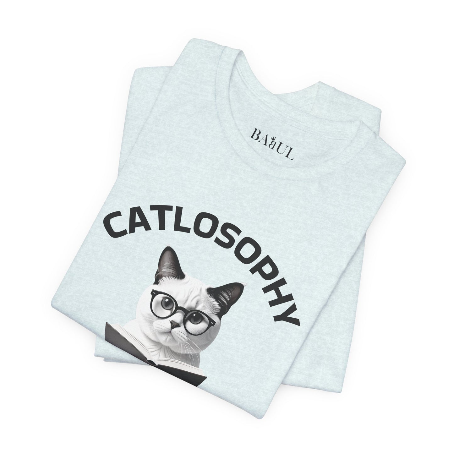 Catlosophy Maglietta unisex a maniche corte in jersey – Design "La chiave della vita"