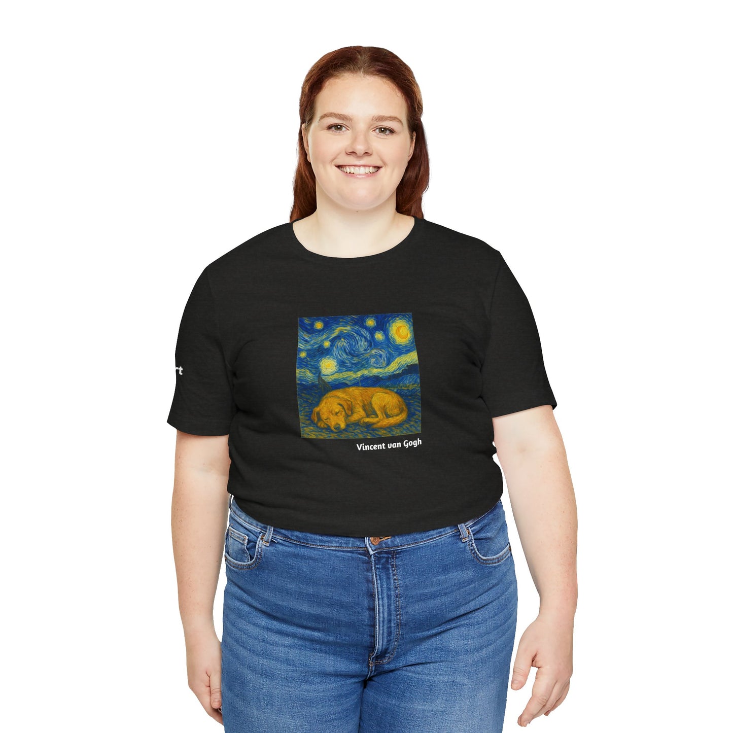 Unisex T-Shirt con cane DOGART  - VAN GOGH - Un dipinto iconico rivisitato con i cani