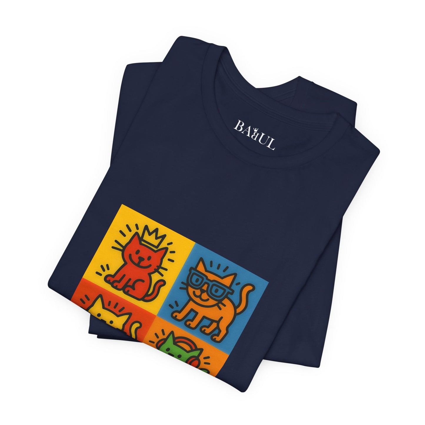 T-shirt unisex CATART - KEITH HARING - Un dipinto iconico rivisitato con i gatti