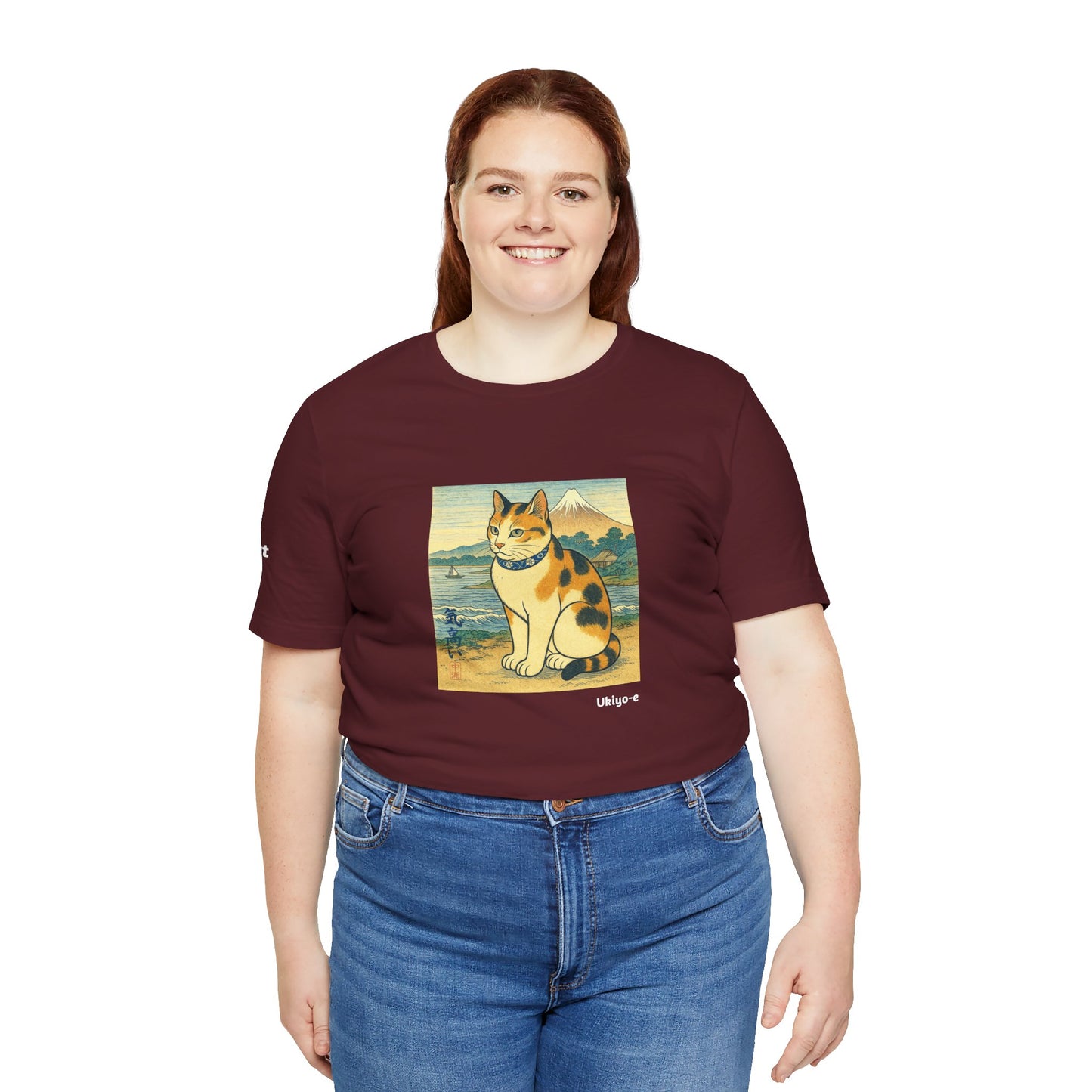 T-Shirt unisex CATART - Stile artistico giapponese UKIYO-E - Pittura iconica rivisitata con i gatti