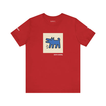 Unisex T-Shirt con cane DOGART  - KEITH HARING - Dipinto iconico rivisitato con i cani