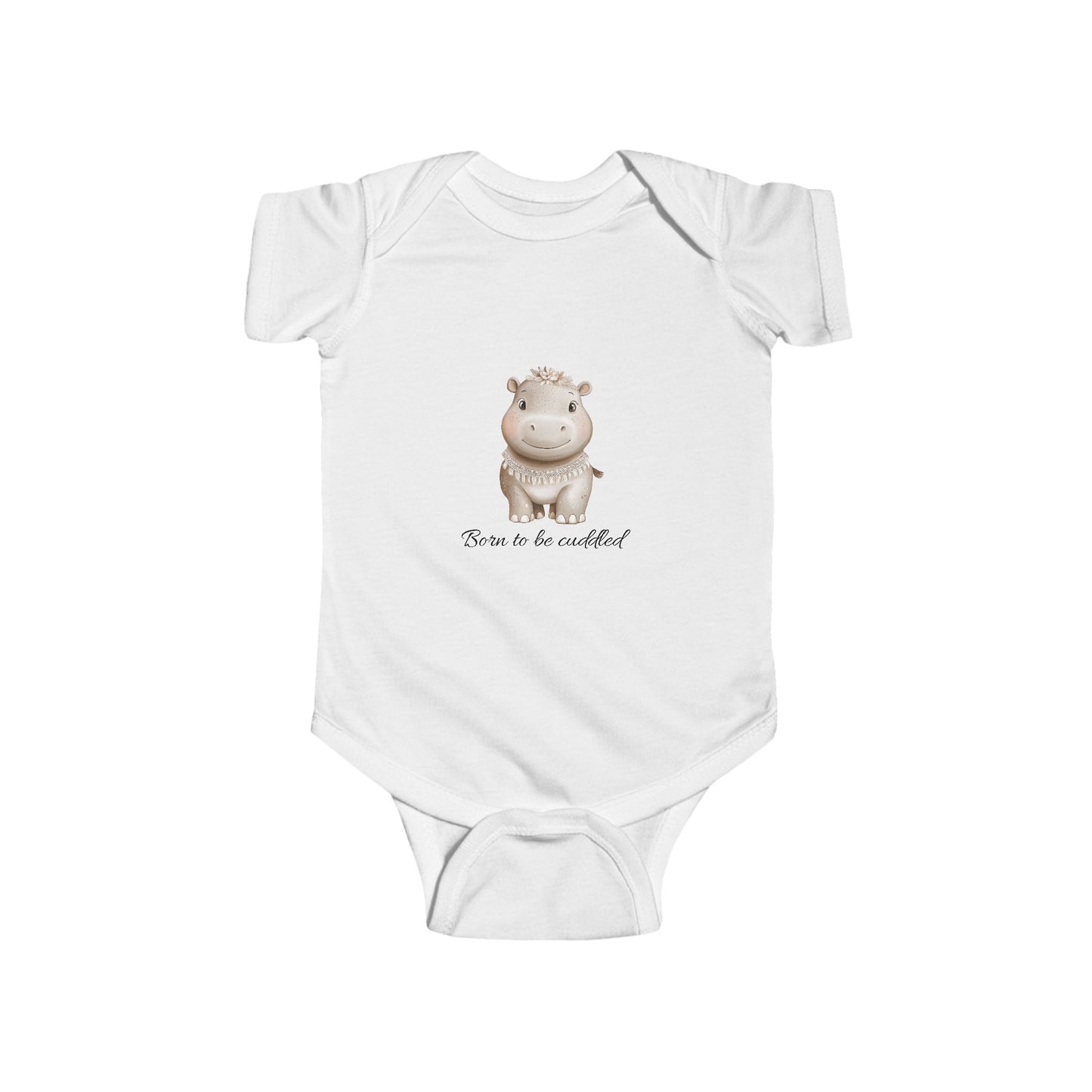Adorabile body per neonati con grazioso motivo a ippopotamo