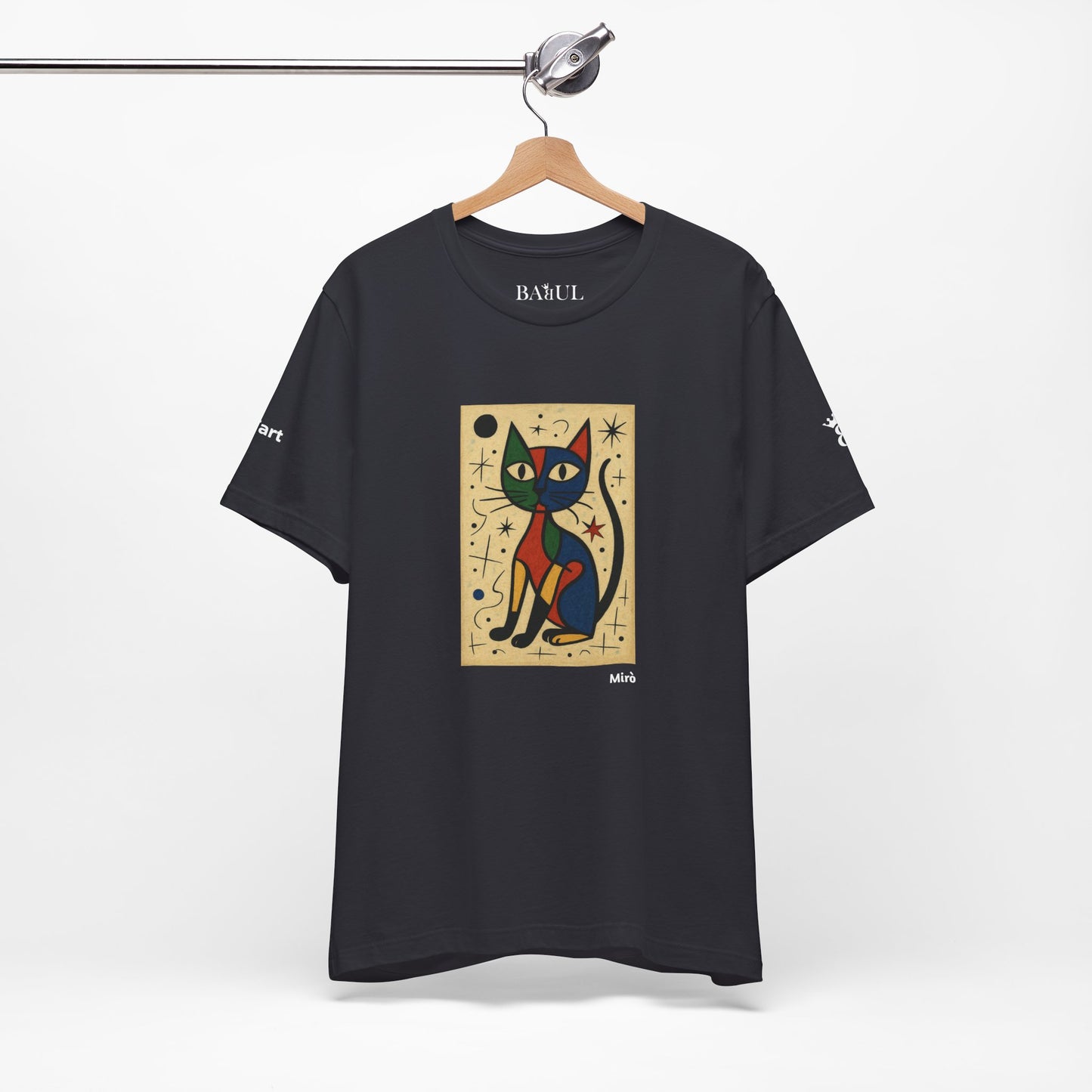 T-shirt unisex CATART - MIRO - Dipinto iconico rivisitato con i gatti
