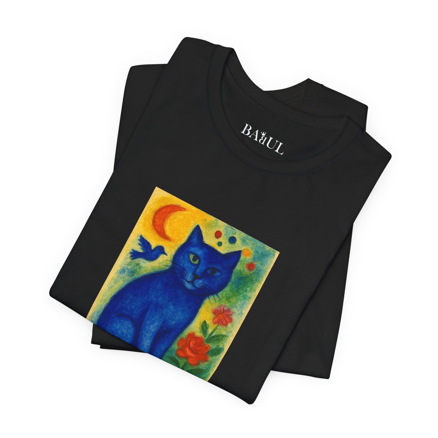 T-shirt unisex CATART - MARC CHAGALL - Un dipinto iconico rivisitato con i gatti