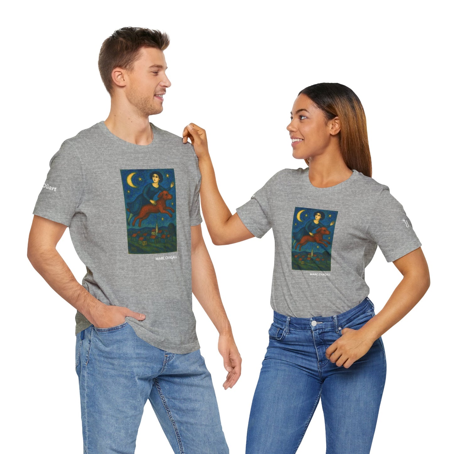 T-Shirt unisex  DOGART - MARC CHAGALL - Un dipinto iconico rivisitato con i cani