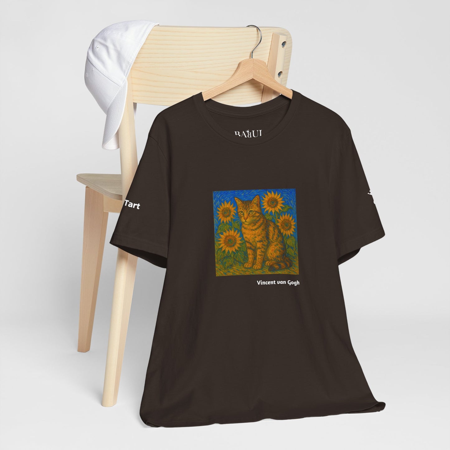 T-shirt unisex CATART - Vincent van Gogh - Un dipinto iconico rivisitato con i gatti