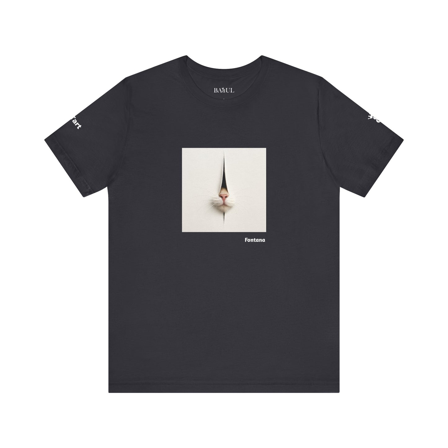 T-shirt unisex CATART - FONTANA - Un dipinto iconico rivisitato con i gatti