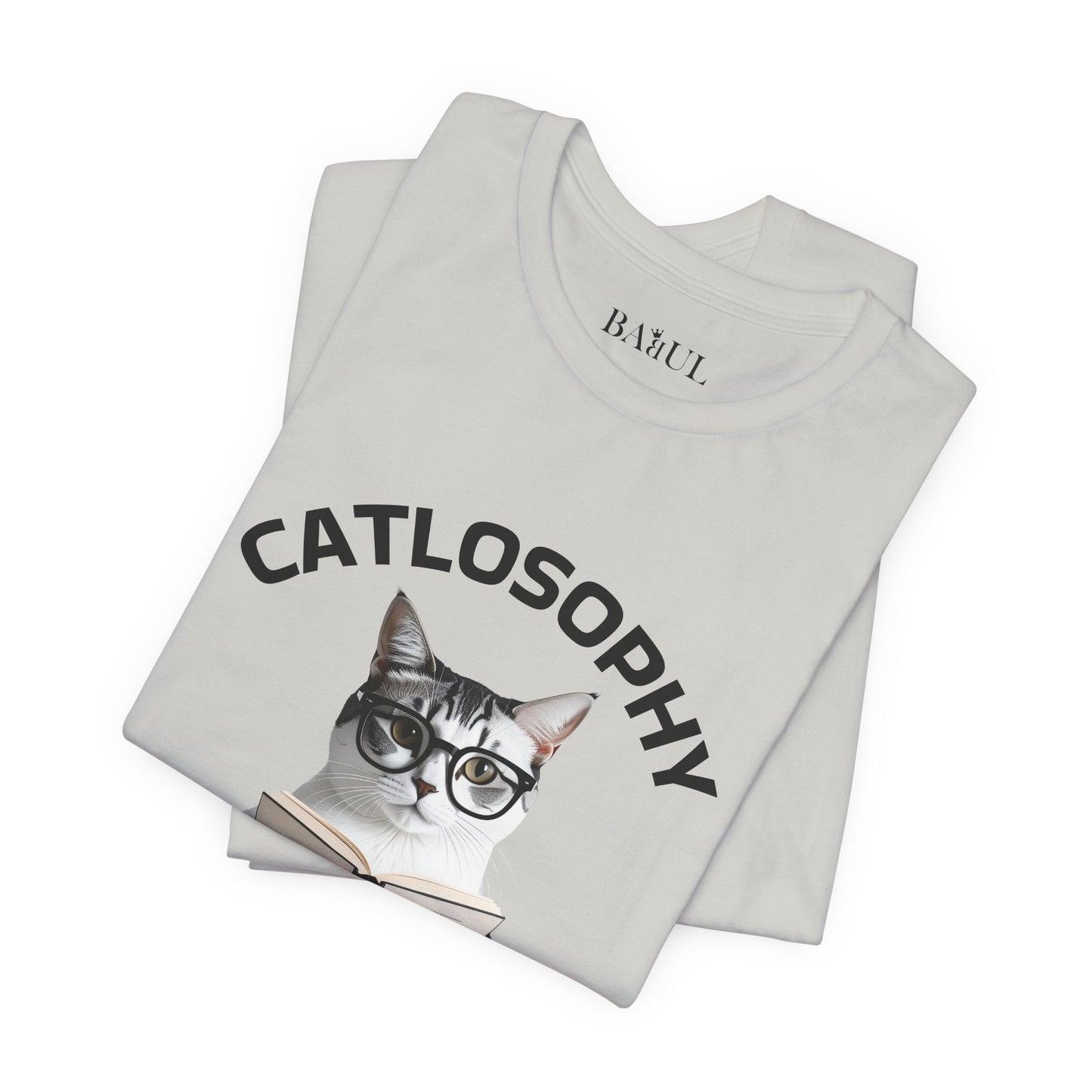 Maglietta a maniche corte unisex Catlosophy – Design "Lascia che il cane abbai"