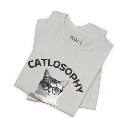 Maglietta a maniche corte unisex Catlosophy – Design "Lascia che il cane abbai"