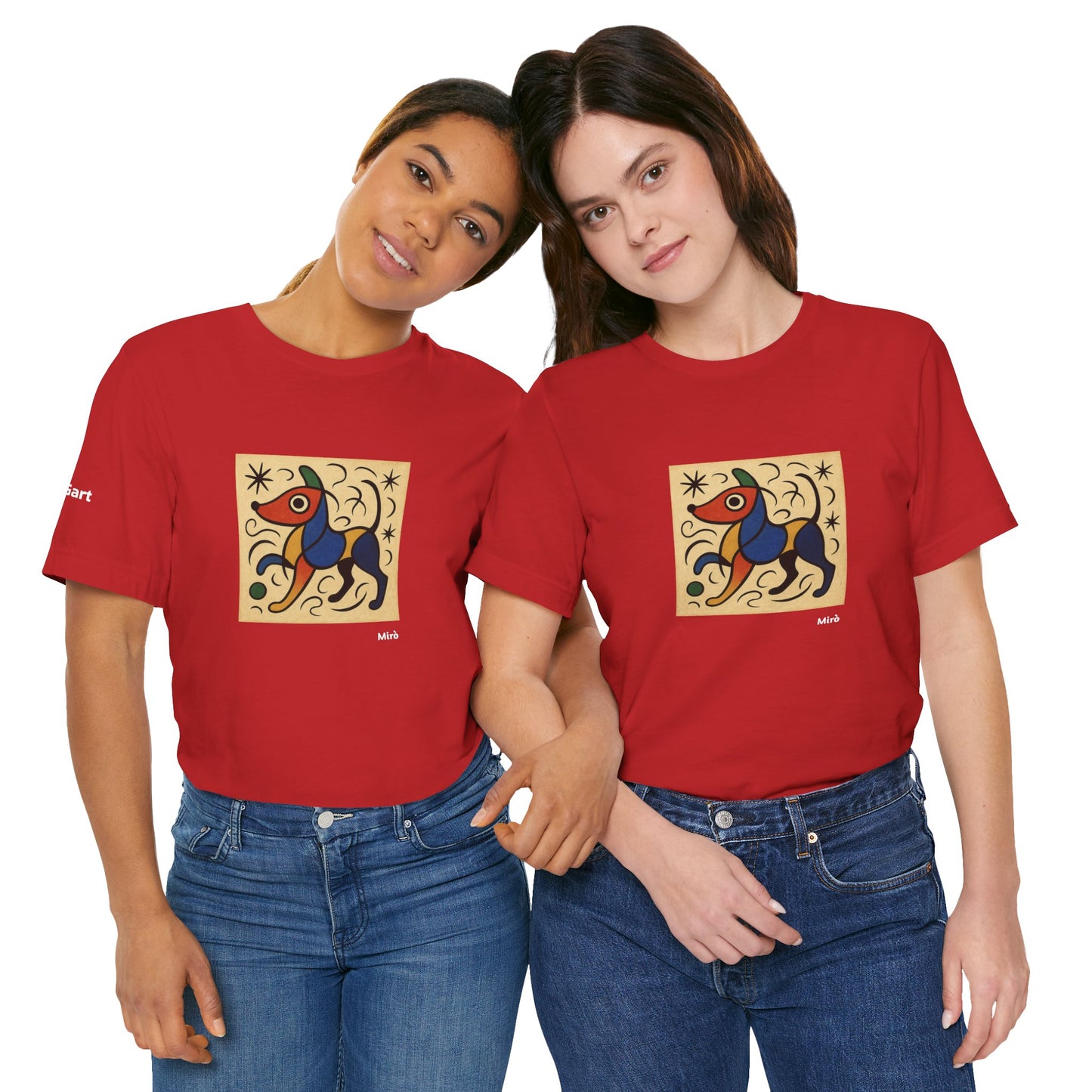 T-Shirt unisex  DOGART - MIRO - Dipinto iconico rivisitato con i cani