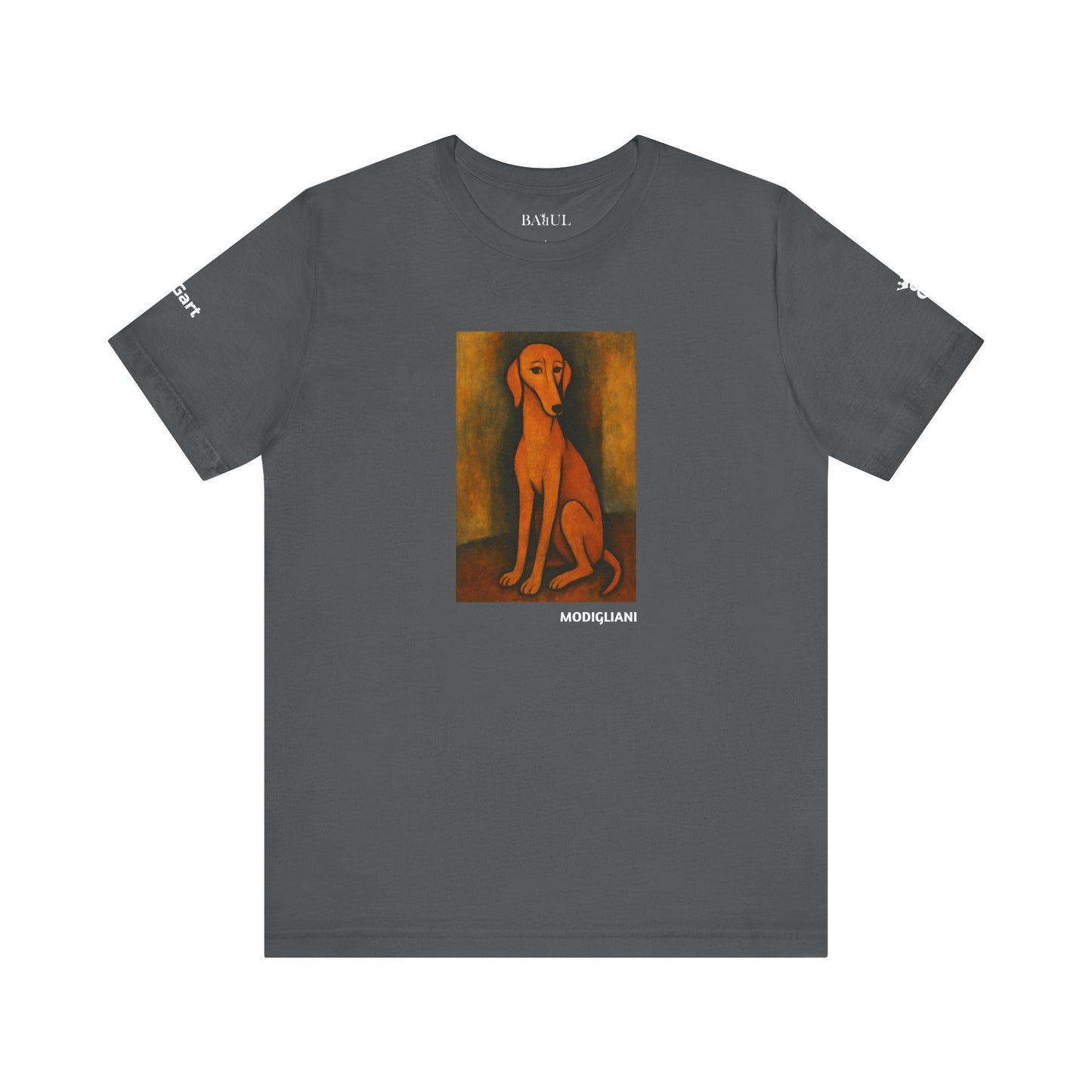 Unisex T-Shirt con cane DOGART  - MODIGLIANI - Un dipinto iconico rivisitato con i cani