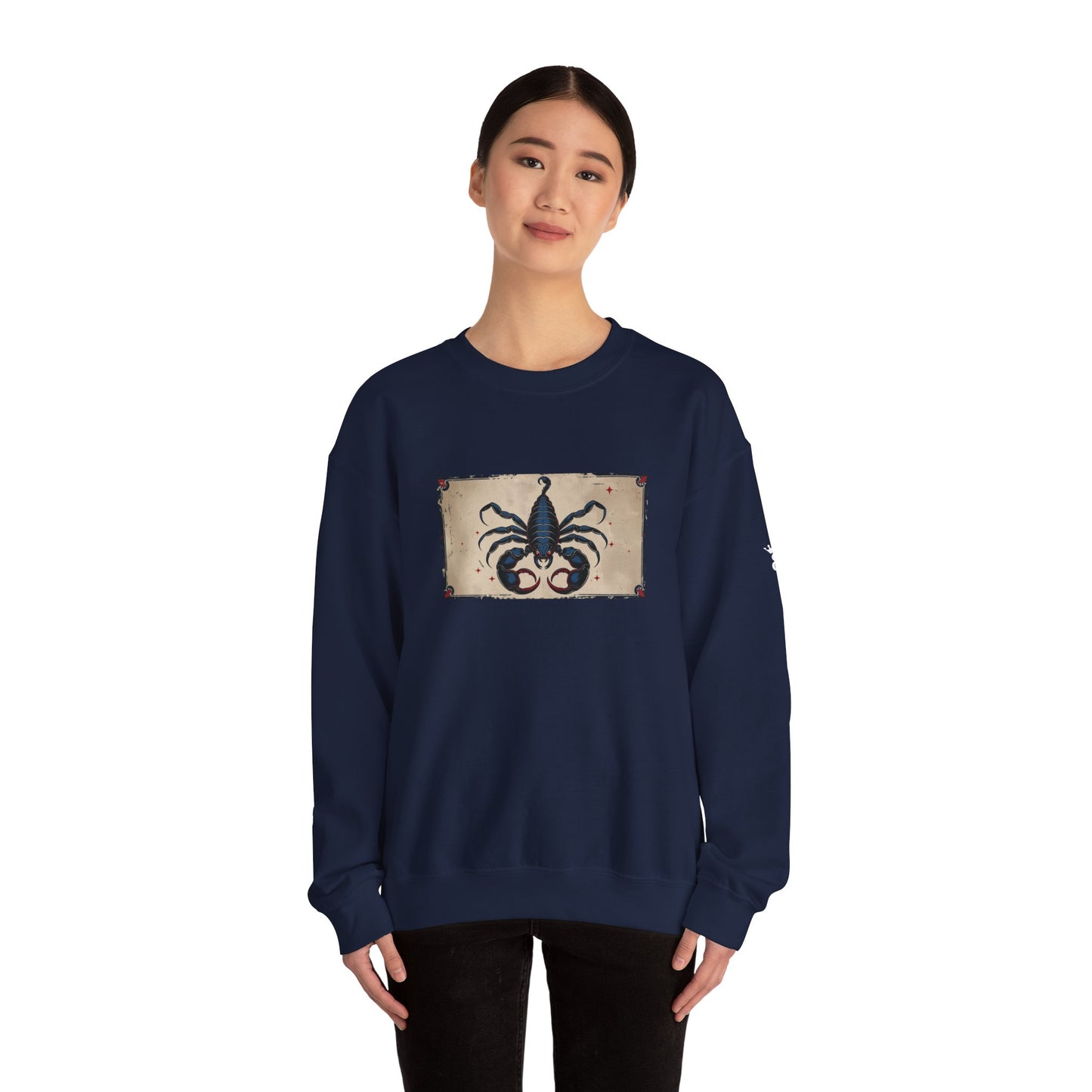 Scorpione - Felpa Zodiaco Gotico, grafica in Blu
