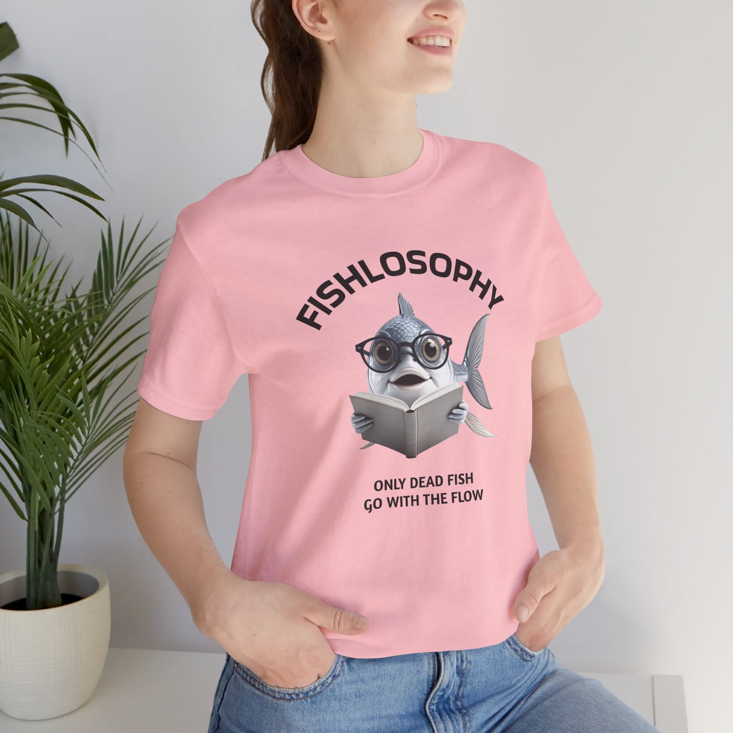 Fishlosophy Unisex Jersey Maglietta a maniche corte – Le profondità dell'oceano non sono per i deboli di cuore.