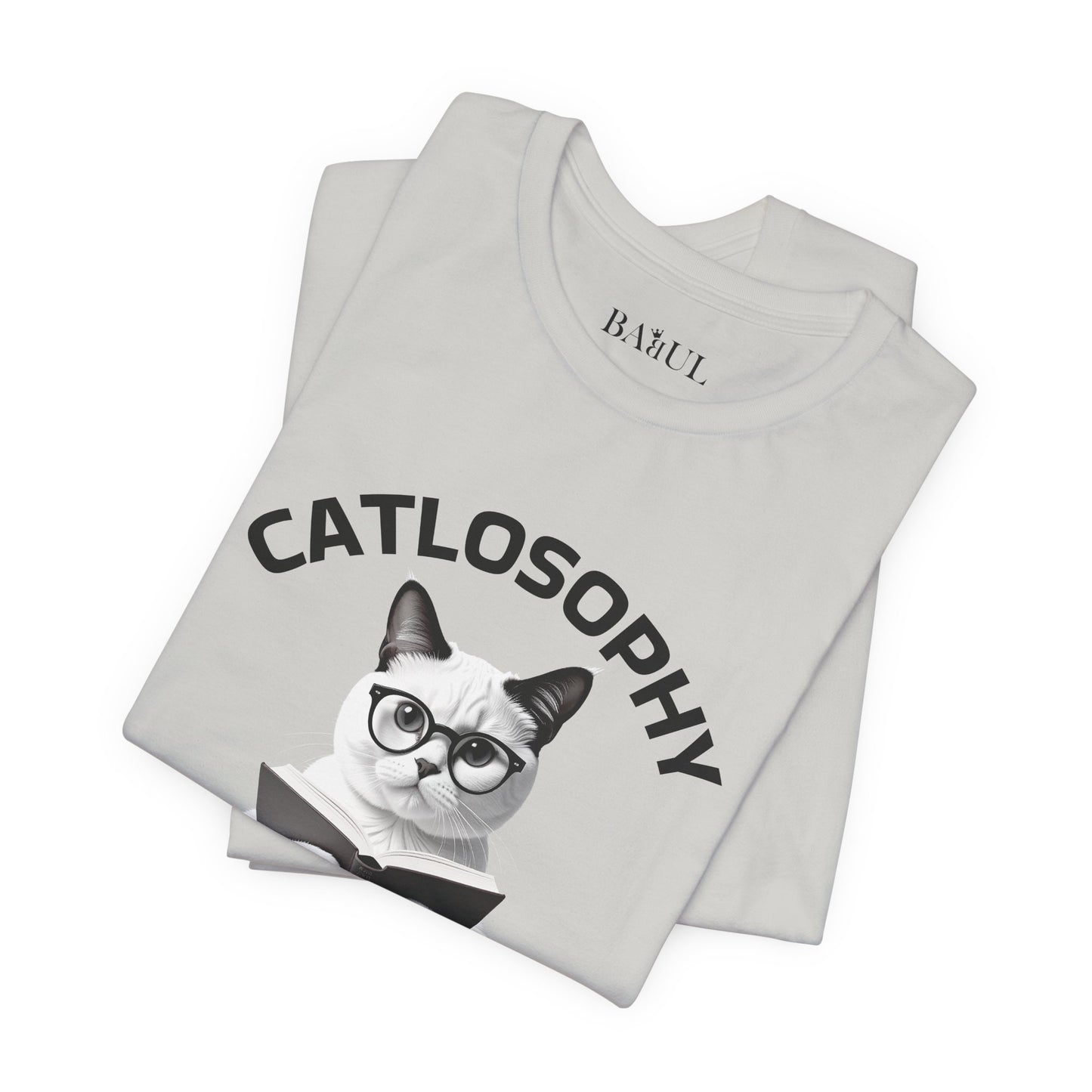 Maglietta a maniche corte unisex Catlosophy – Design "La vita non consiste nell'adattarsi"