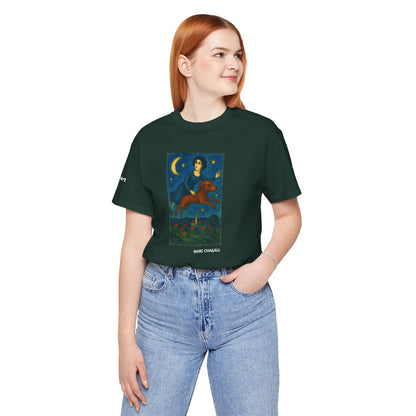 T-Shirt unisex  DOGART - MARC CHAGALL - Un dipinto iconico rivisitato con i cani